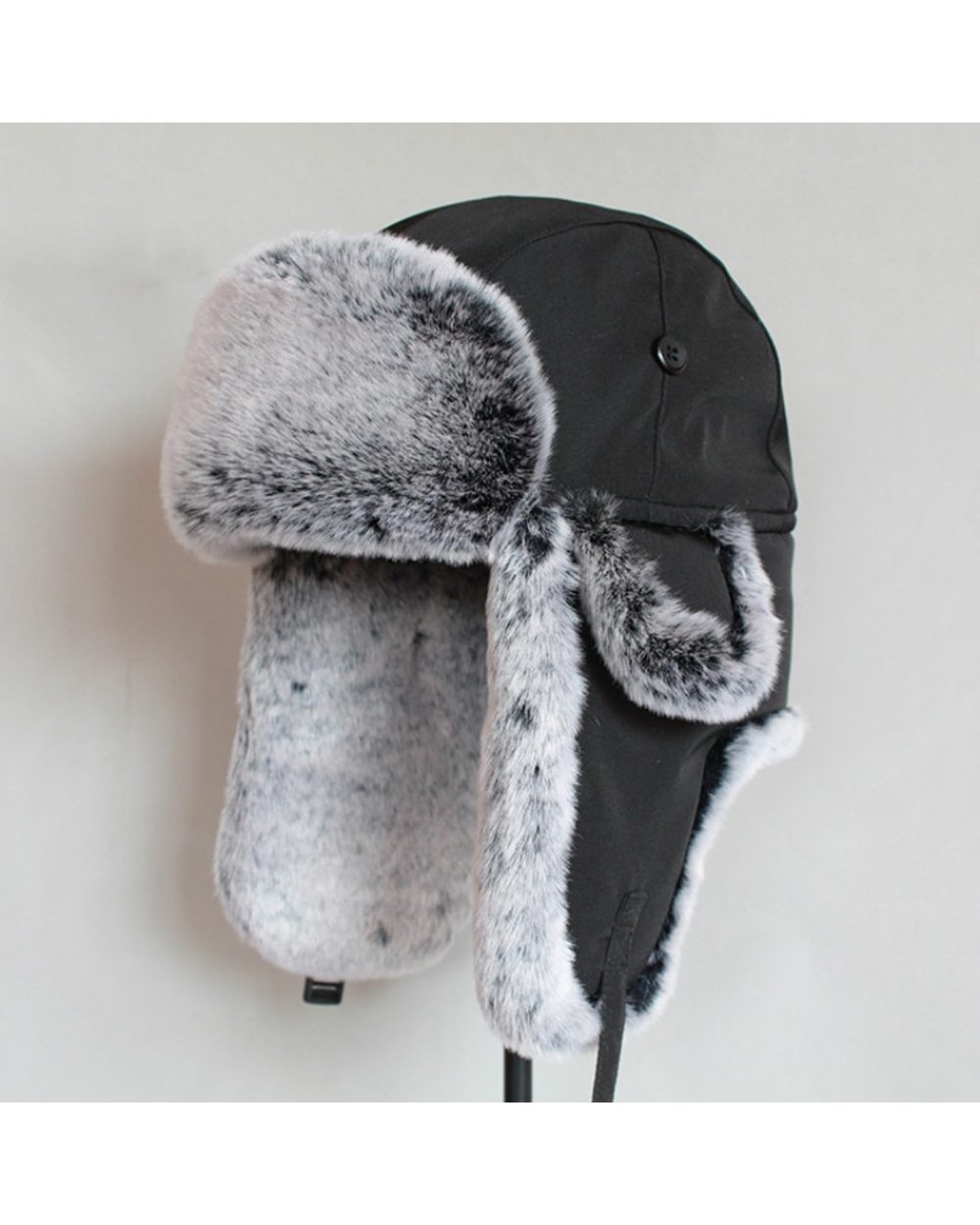 Winter Bomber Hat For Men Faux Fur Russian Hat Ushanka Women Thick Warm Cap With Ear Flaps front-0