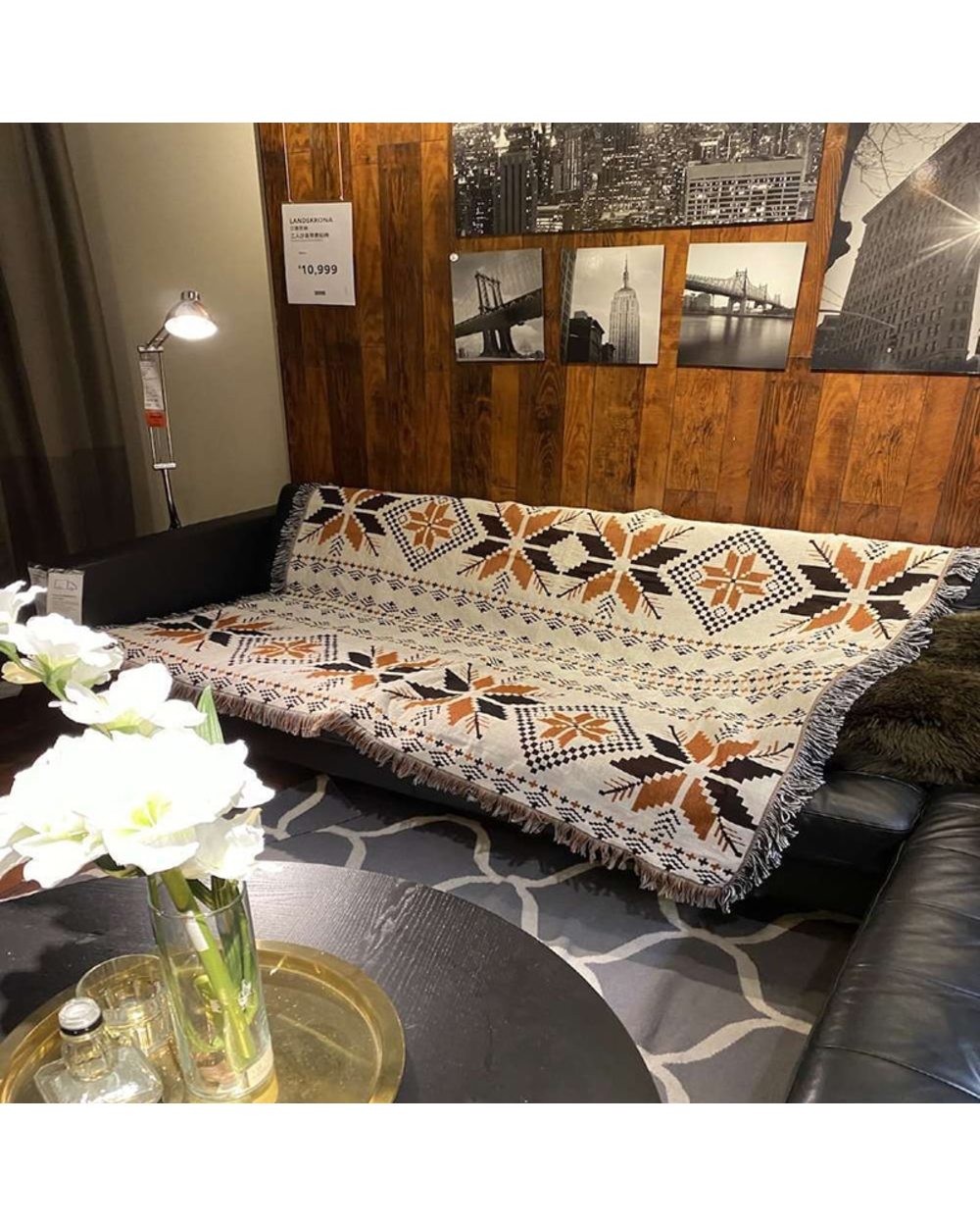 Blanket Outdoor Picnic Mats Beach Ethnic Vintage Blanket Indian Totem Blankets Plaid Bed Sofa Cover Decor front-4