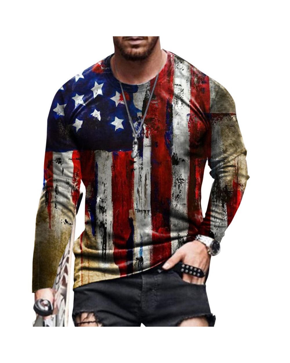 2021 new European and American summer hip-hop men's 3D t-shirt new cartoon printing bee long-sleeved casual fashion spor front-5