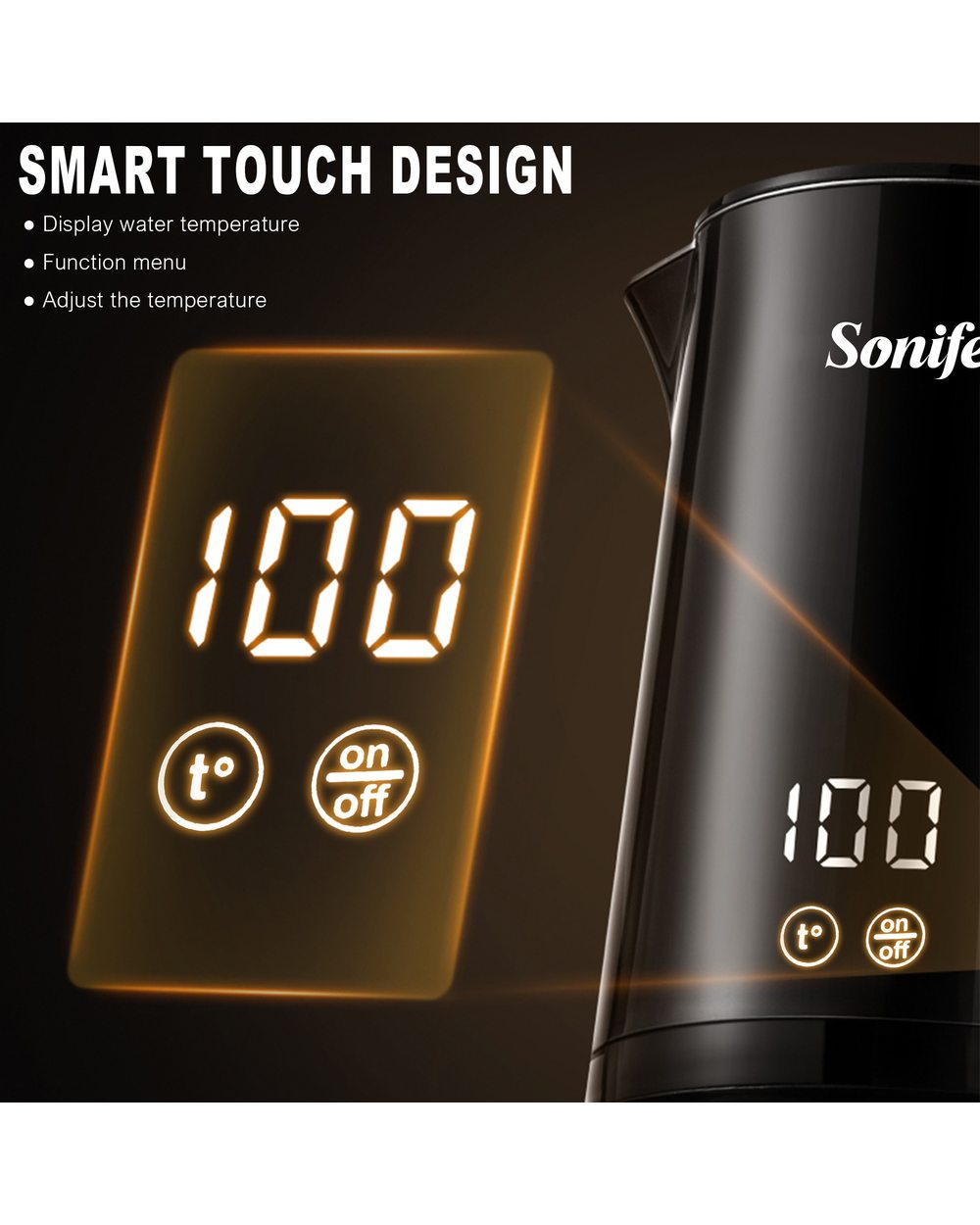 Travel Electric Kettle Tea Coffee 0.8L With Temperature Control Keep-Warm Function Appliances Kitchen Smart Kettle Pot front-3