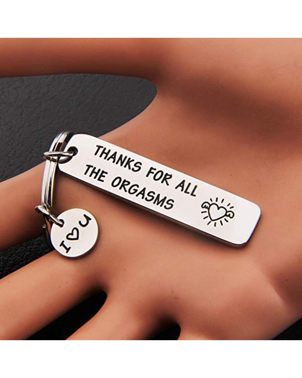 Thank for All The Orgasms I Love You Key Ring Couple Keychain Jewelry Gifts To Boyfriend Husband front-2