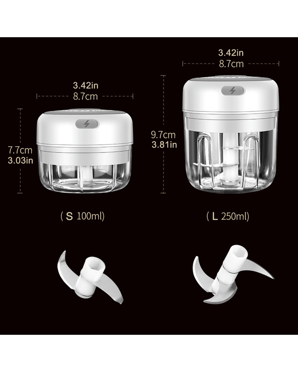 Mini Crusher Vegetable Chopper Shredder Kitchen Tools Meat Usb Charging Grinder Sturdy Cutter Fresh Chili Electric Garl front-5