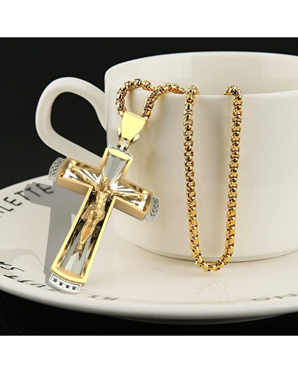 Cross Necklace Jesus front-3