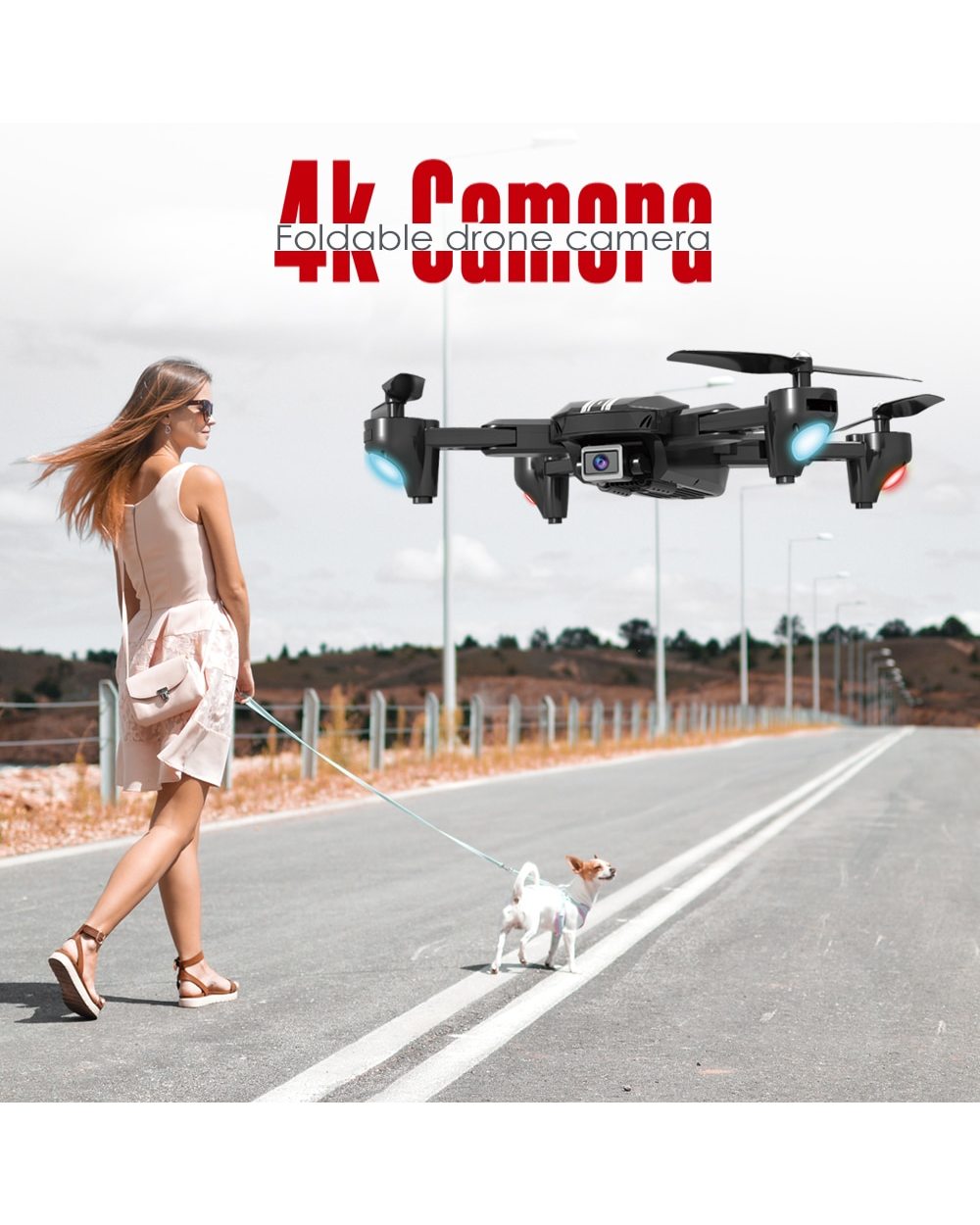 RC Drone 4K Professional HD Dual Camera WIFI FPV Air Pressure Fixed Height One Key Return Home Folding Quadcopter Toys front-1
