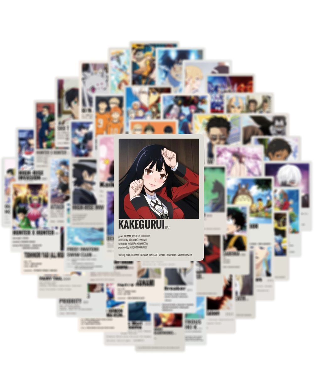 10/50Pcs Mix Japan Anime Stickers Poster Haiykuu Hunter × Hunter Demon Slayer Phone Laptop Stickers front-0