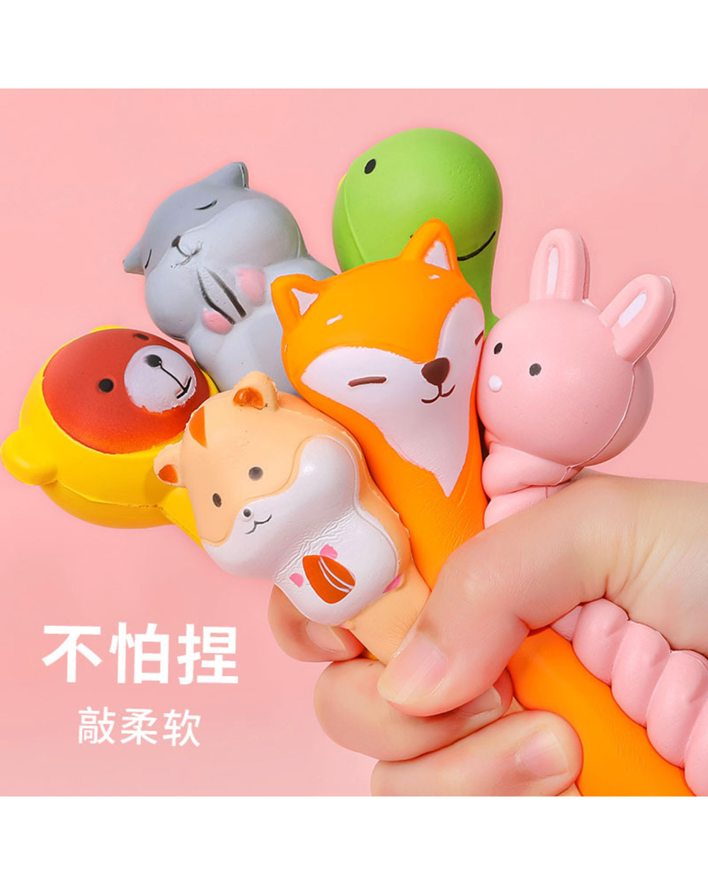 0.38Mm Novelty Cartoon Stress Relieve Squishy Gel Pen Signature Squeeze Foam Pen Cute School Office Supplies Gift Stati front-3