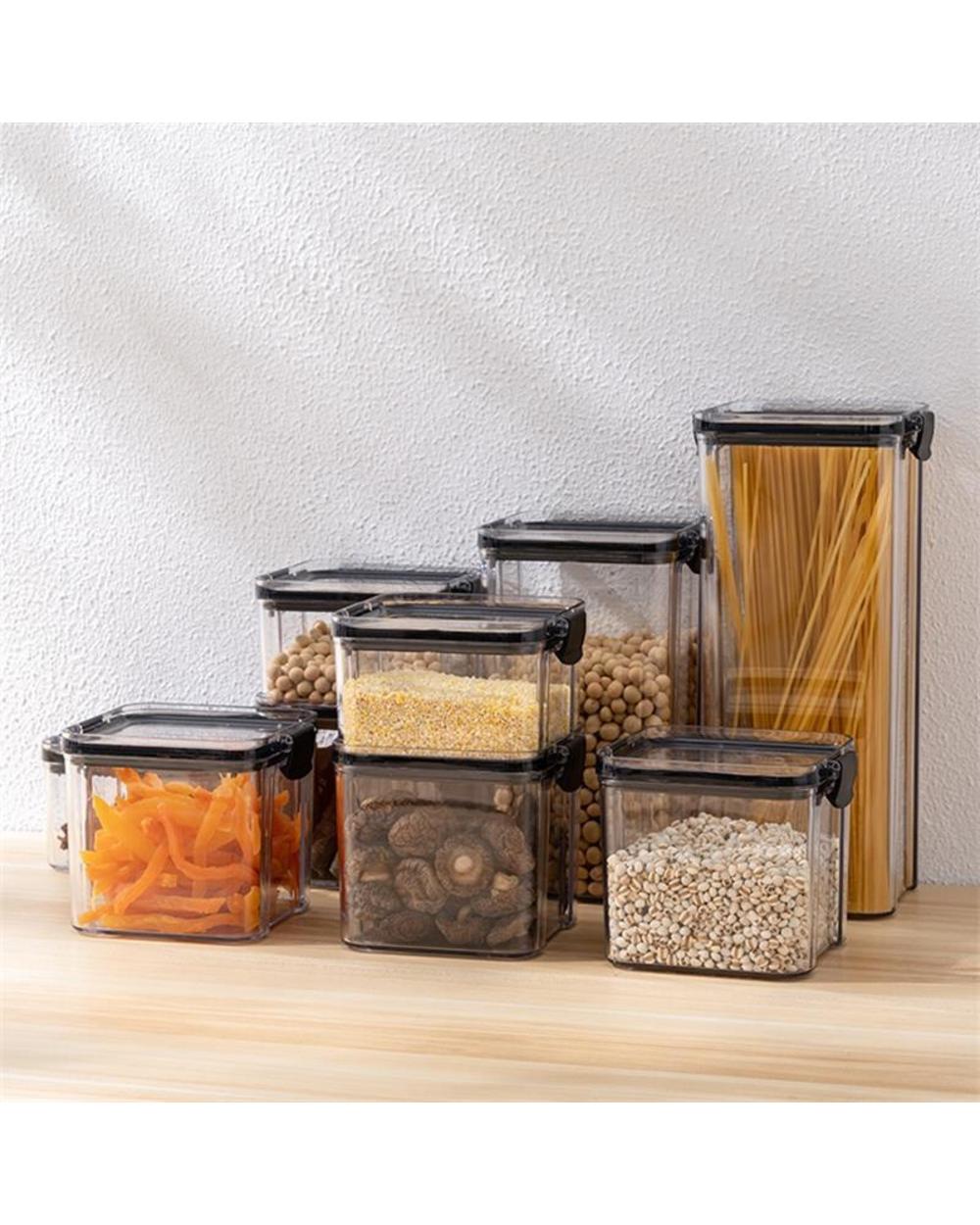 Smart Food Container Storage 4 Different Capacity Plastic Sealed Cans front-5