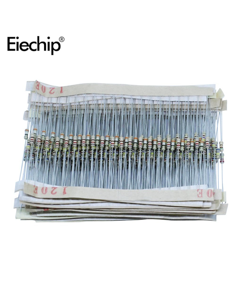 1500Pcs/Lot 1/4 Power Carbon Film Resistor Assortment Kit 75Values 1 Ohm - 10M Ohm Resistance 5% Electronic Resistors S front-3