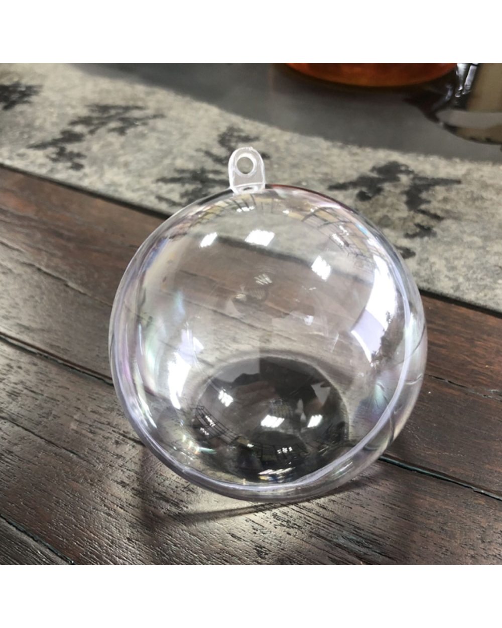 Christmas Clear Baubles Transparent Craft Fillable Ball Plastic Home Decor Wedding Garden Tree front-1