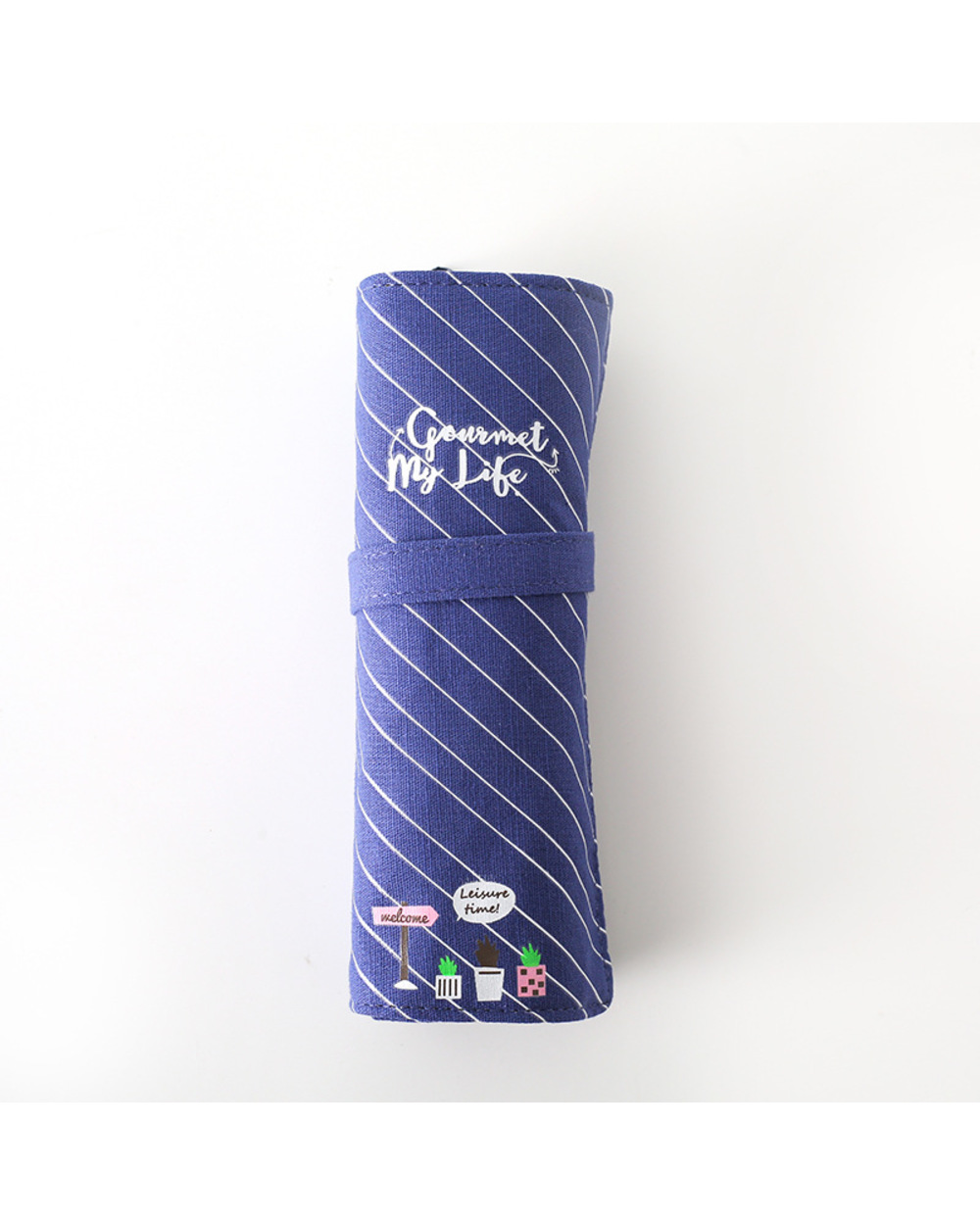 Cute Cat Roll Pencil Case Kawaii Canvas Pencilcase For Girls Boys Mini Pen Case Creative Pencil Pouch School Stationery front-3