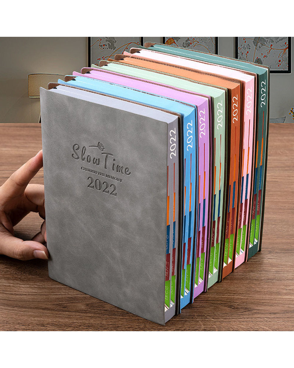 2022 New A5 Schedule Daily Planner Self-Discipline Time Management Efficiency Manual Candy Colors Pretty Notebooks For front-1