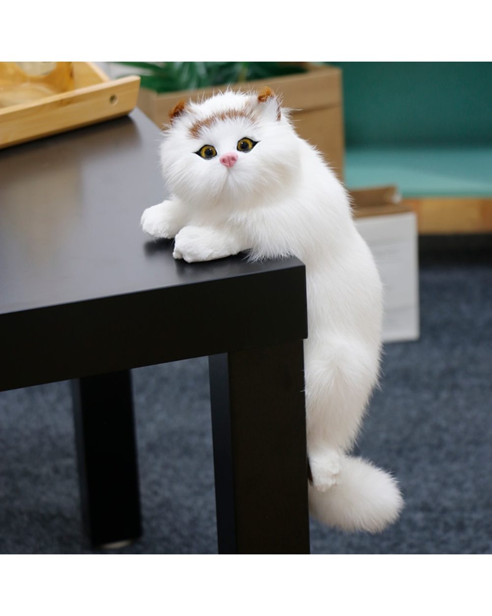 Ragdoll Cat Doll Animal Figurines Home TV Decoration Cute Kitten Model Soft Toy Child Gift front-5