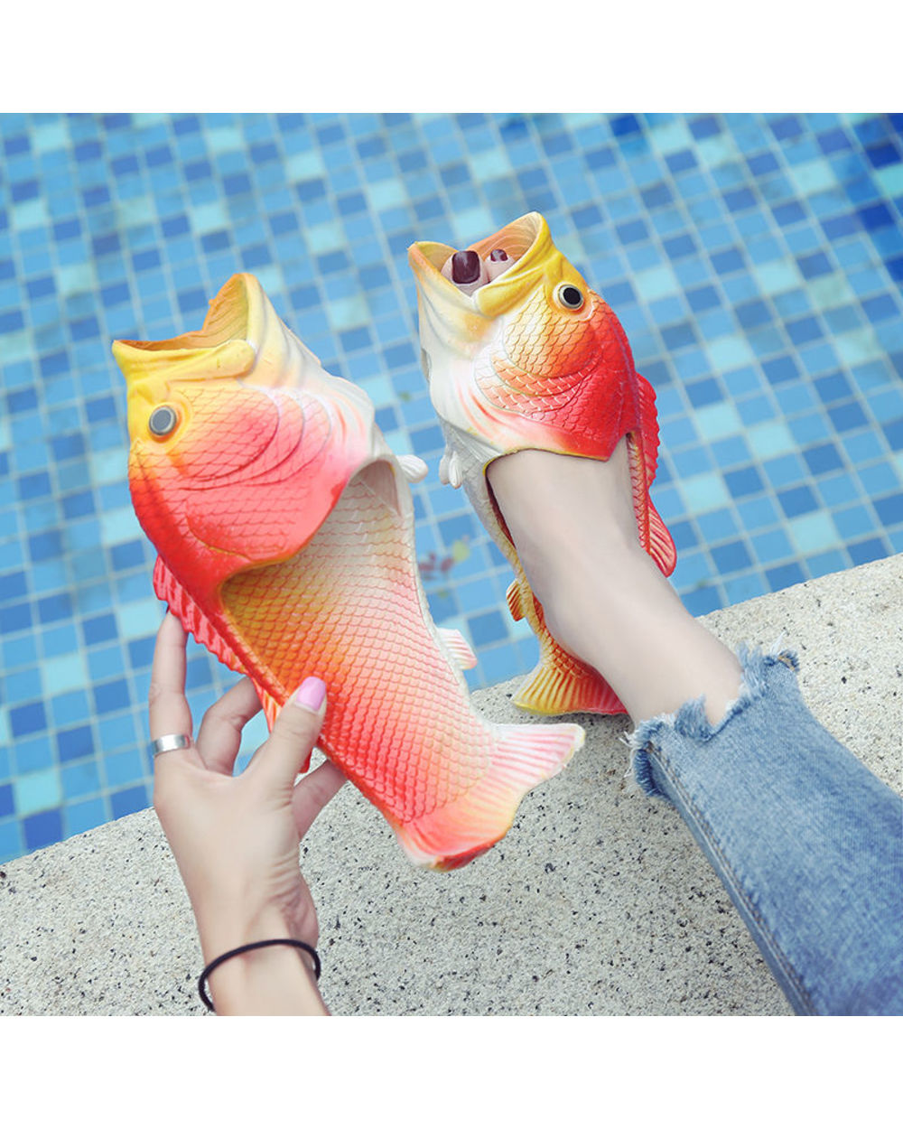 Funny Unisex Fish Slippers front-4