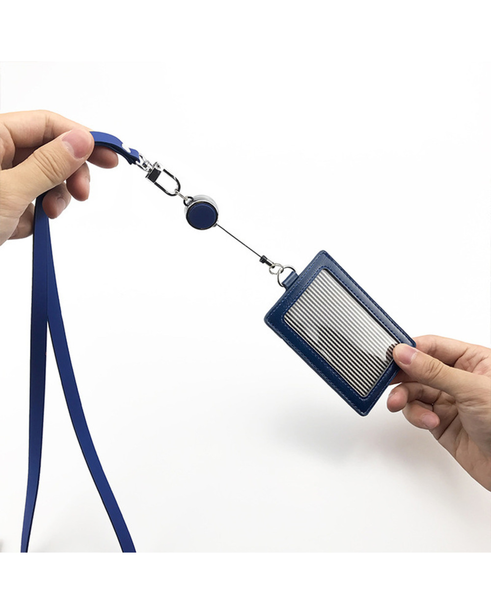 Retractable Lanyard Badges Holder With Hanging Rope Bank Id Card Holder For Office School Business Exhibition Supplies front-0