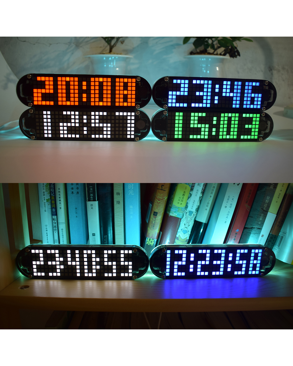 Diy Led Dot Matrix Ds3231 Multifunction Alarm Desktop Clock Electronic Kit With Temperature Date Time Holiday Birthday front-0