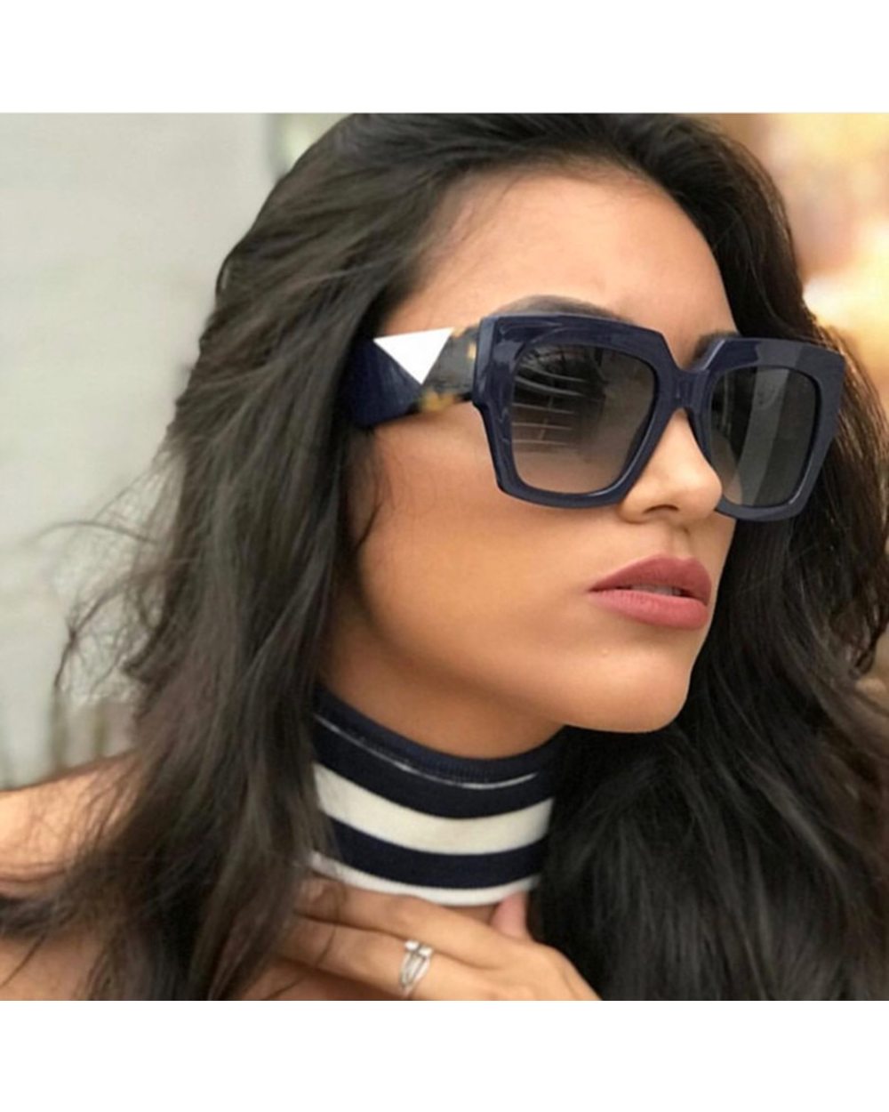 Fashionable Square Oversized Sunglasses Women Men Luxury Brand Designer Sun Glasses Famale Male Retro Eyewear Uv400 Sha front-1