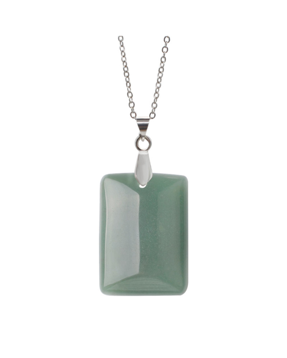 Natural Quartz Stone Necklace Rectangle Red Jaspers Green Blue Aventurine Crystal Pendant Collier Ras Du Cou Femme 2017 front-2