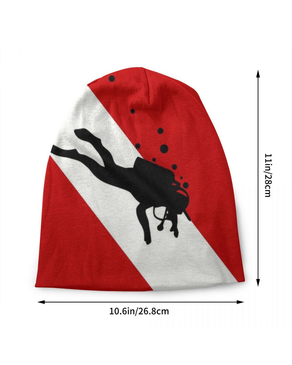 Scuba Dive Flag Bubble Skullies Beanies Caps Men Women Unisex Cool Winter Warm Knit Hat Adult Diving Diver Bonnet Hats front-2