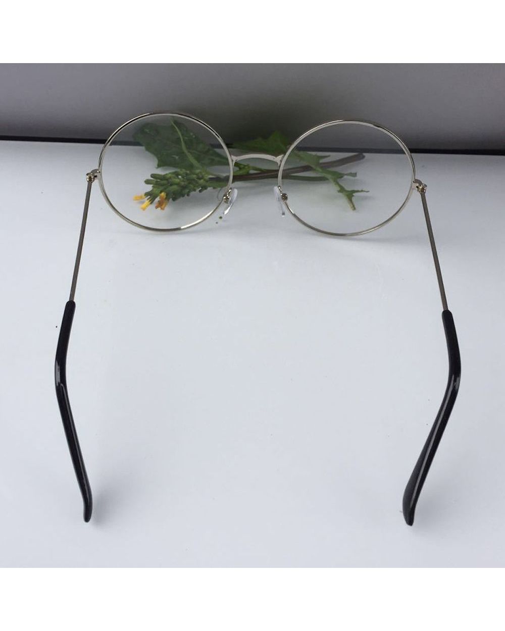 Fashion Vintage Retro Metal Frame Clear Lens Glasses Nerd Geek Eyewear Eyeglasses Oversized Round Circle Eye Glasses front-3