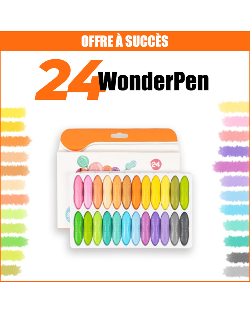 Macaron Peanut Crayons Markers Not Dirty Hand Washable Children Stall Toy Painting Creative Stationery For Artist Manga front-3