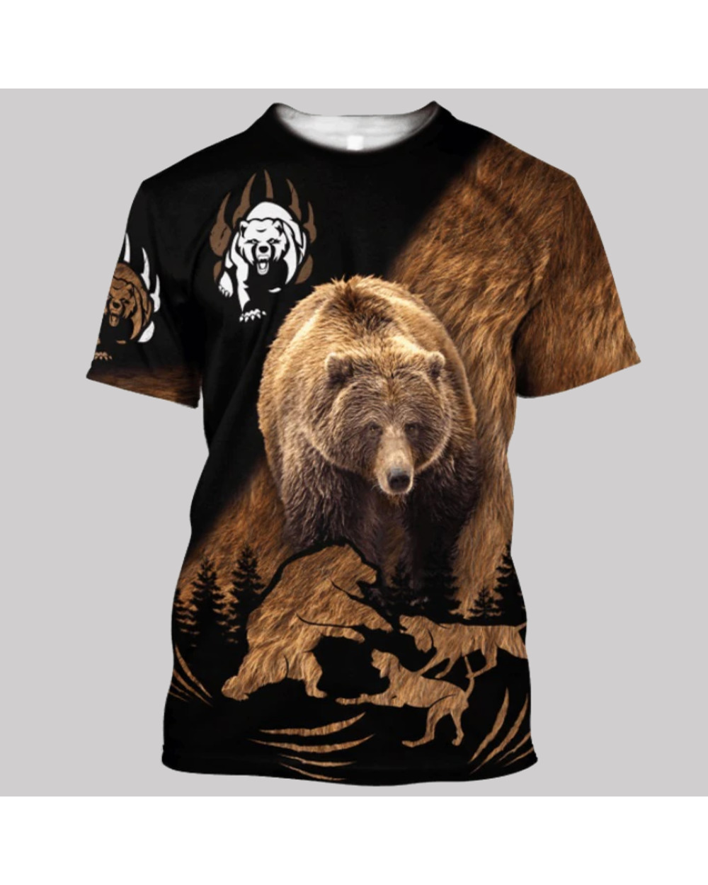 Animal bear 3D Printed T-shirt Fashion Short Sleeve Shirt Summer Streetwear Unisex T-shirt Tops VG06 front-0