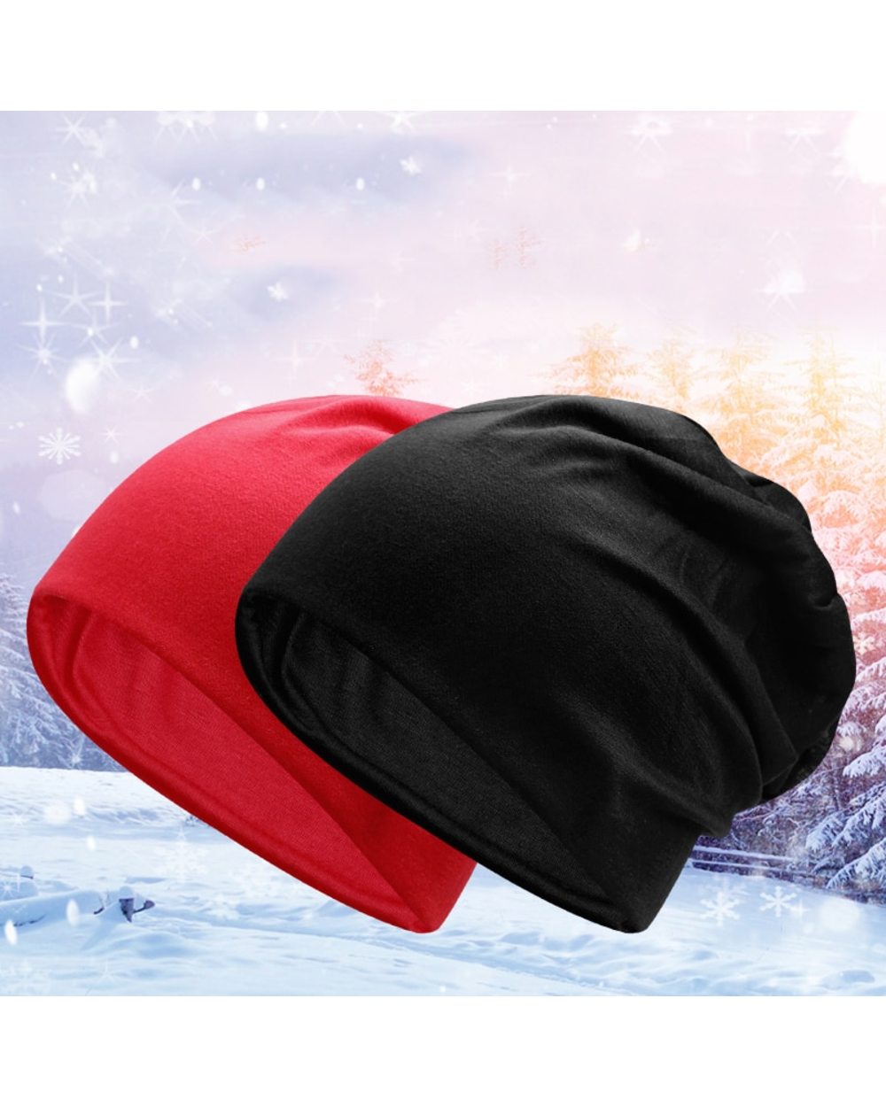 Women Men Stylish Beanie Hat Thin Hip-Hop Soft Stretch Slouchy Skull Cap front-3