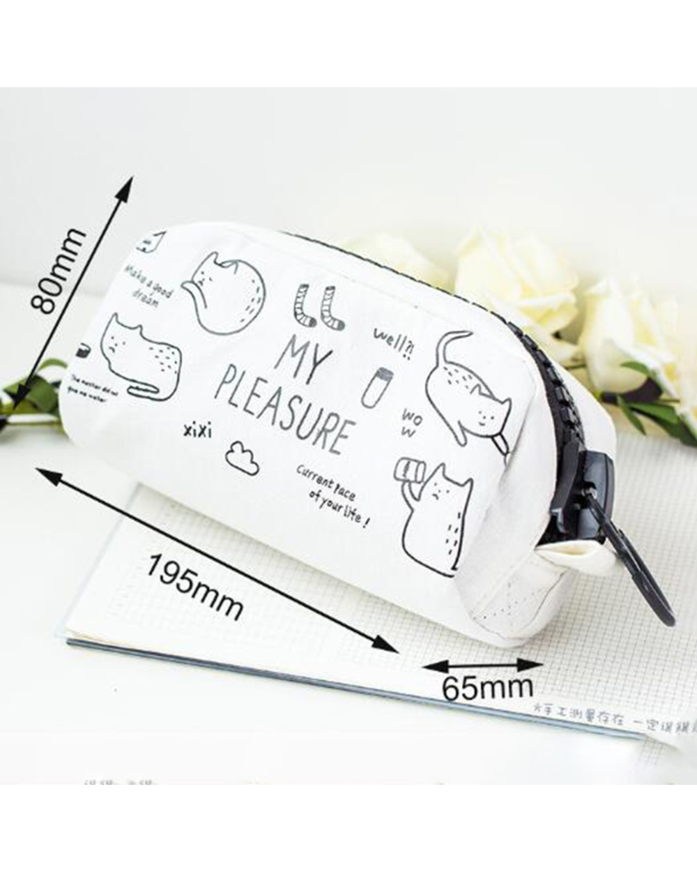 Creative Large Capacity Cartoon Animal Dog Pencil Case Kawaii Pencilcase School Supplies Pencil Bag Capacity Stationery front-5