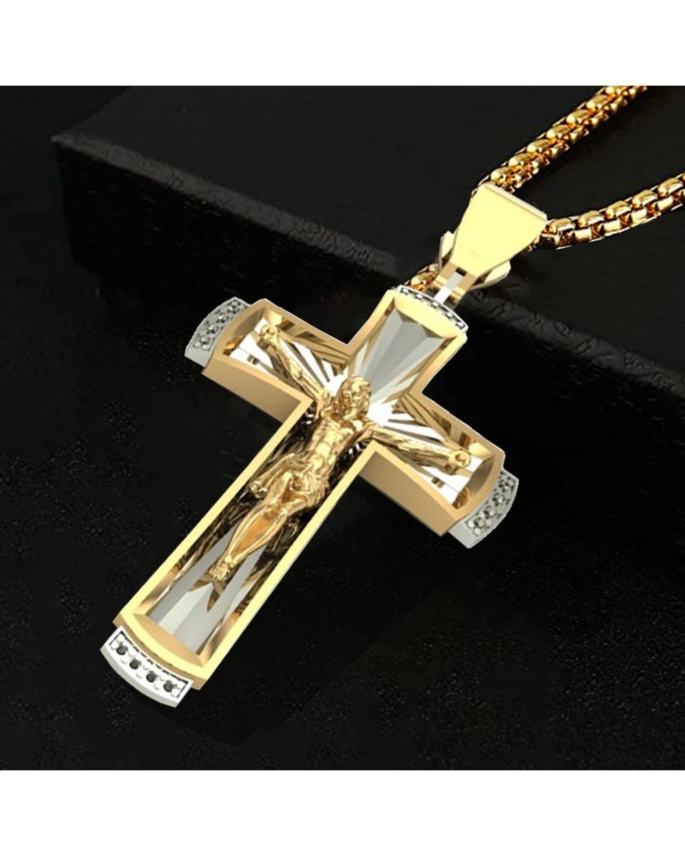 Cross Necklace Jesus front-1
