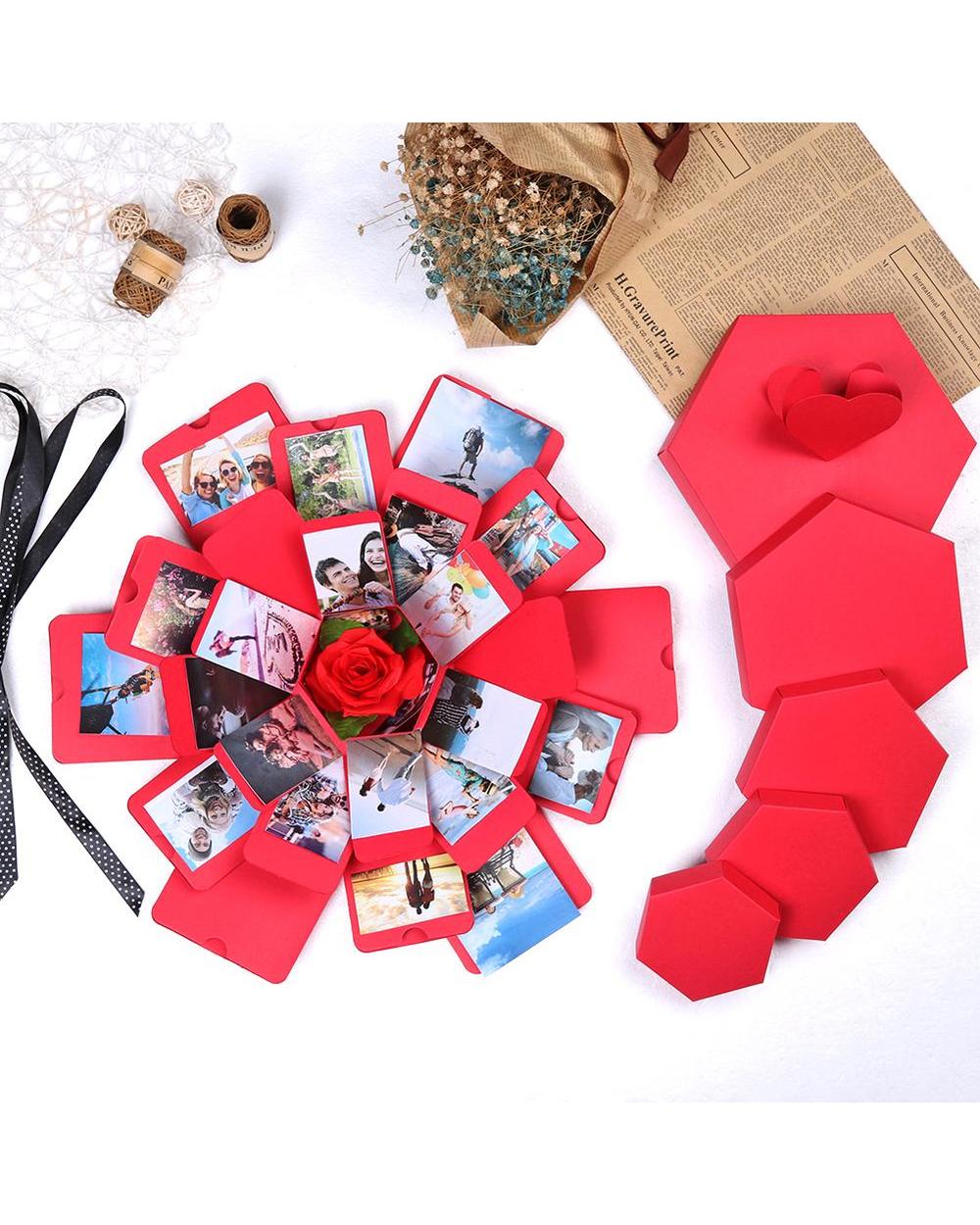Creative Explosion Box Gift Surprise Love Paper Box DIY Photo Album Scrapbooking Bomb Box Wedding Birthday Gifts front-2