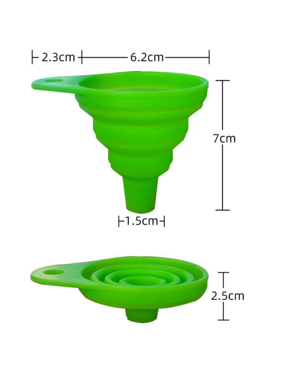 1Pcs Mini Foldable Funnel Silicone Collapsible Funnel Folding Portable Funnels Be Hung Household Liquid Dispensing Kitc front-3