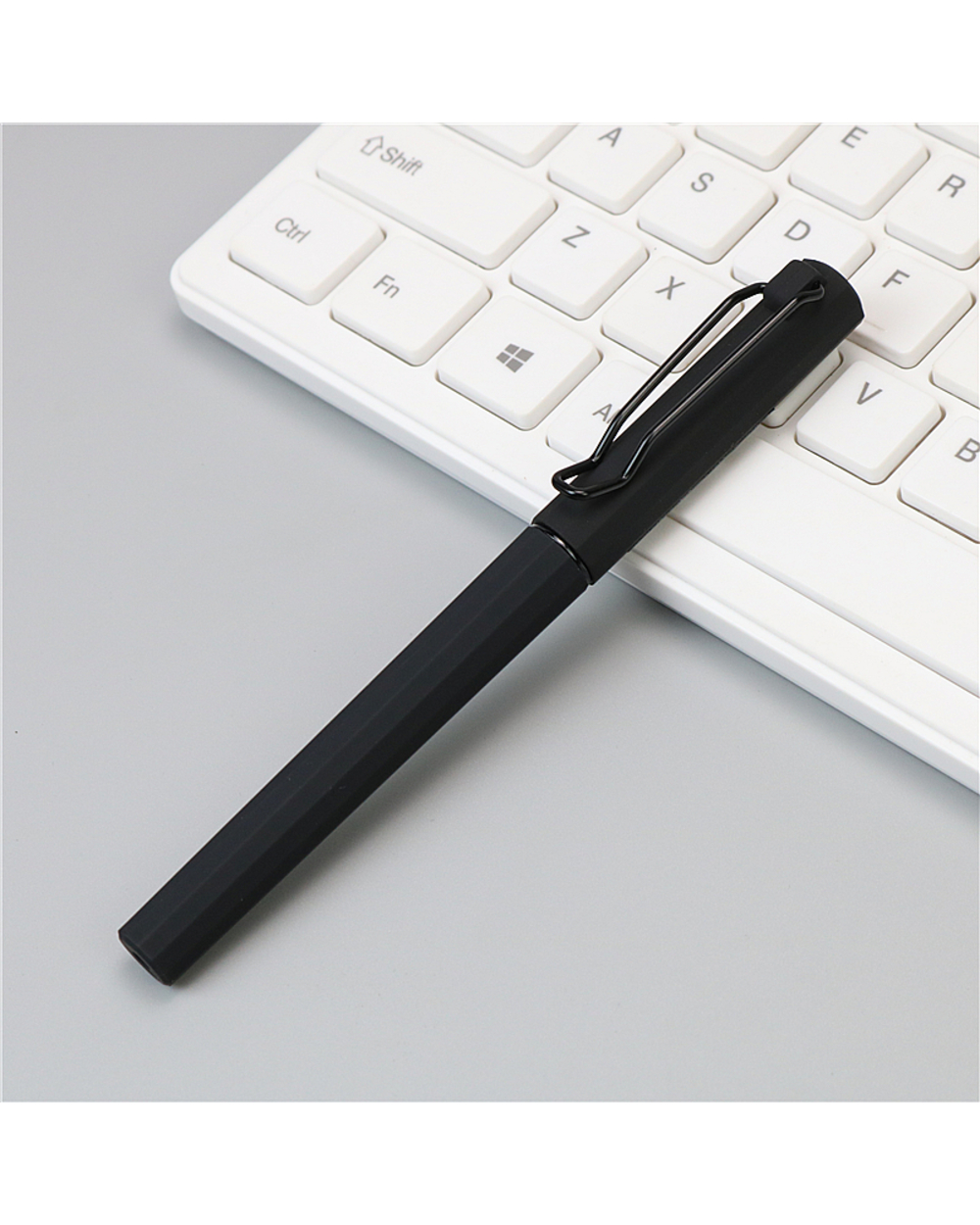 2Pcs Matte Black 0.7Mm Gel Pen Business Senior Signature Pen Simple And Beautiful Clip Office School Writing Stationery front-4