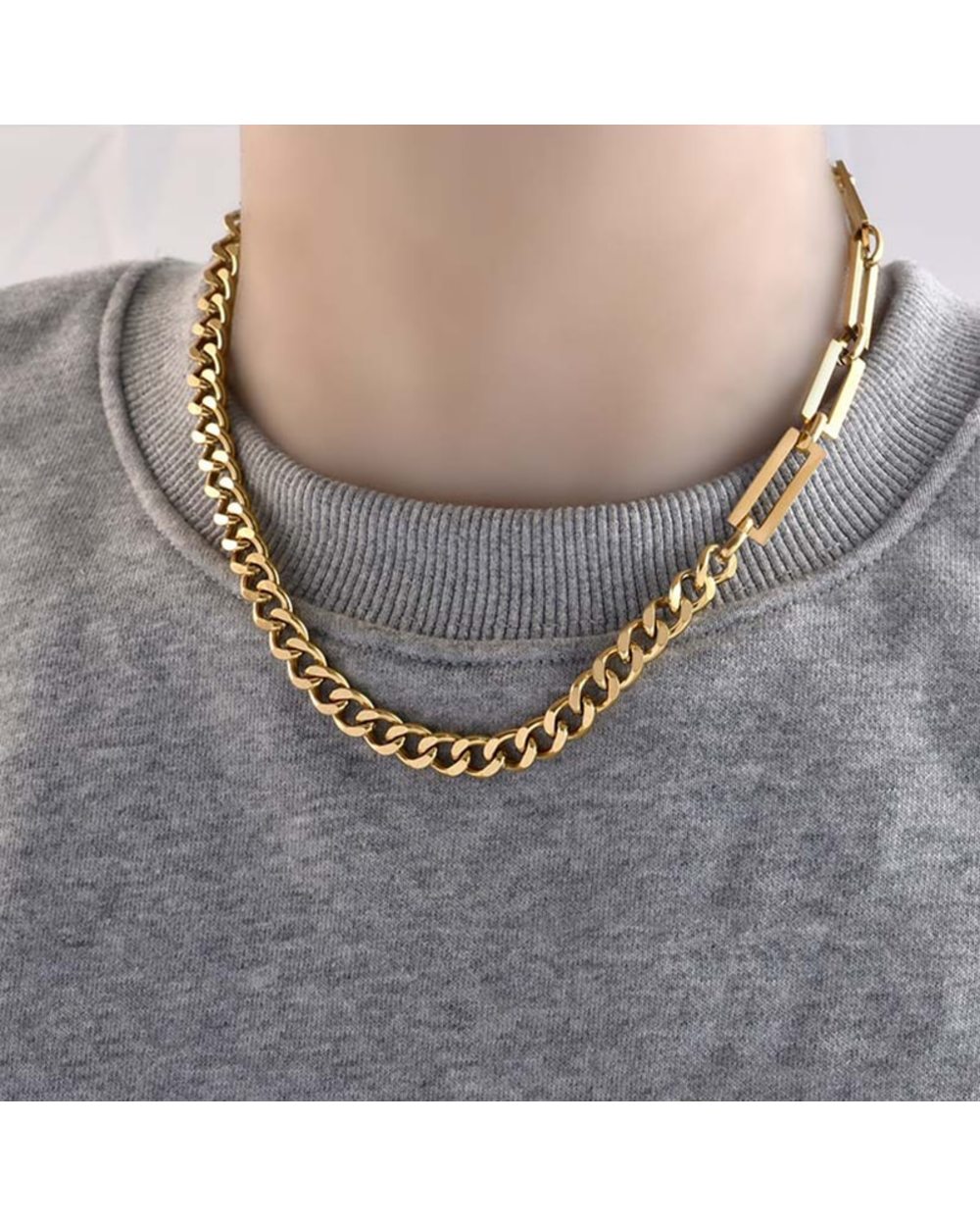 Stainless Steel Thick Chain Necklaces For Women Chokers front-1