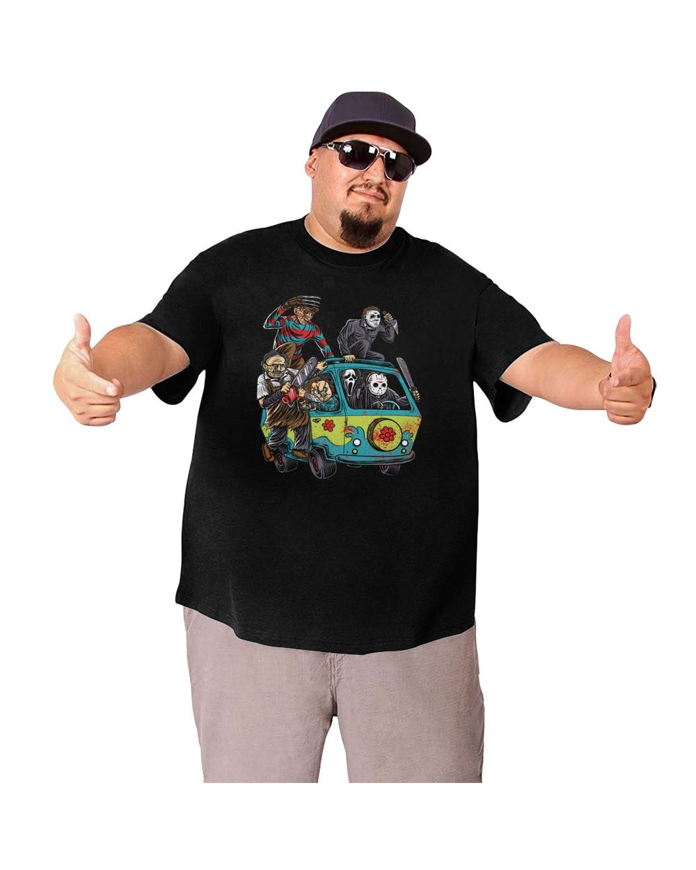 T Shirts Horror Chucky Jason Voorhees Michael Myers Clothing Big Tall Tee Shirt Plus Size 6XL T-Shirt front-2