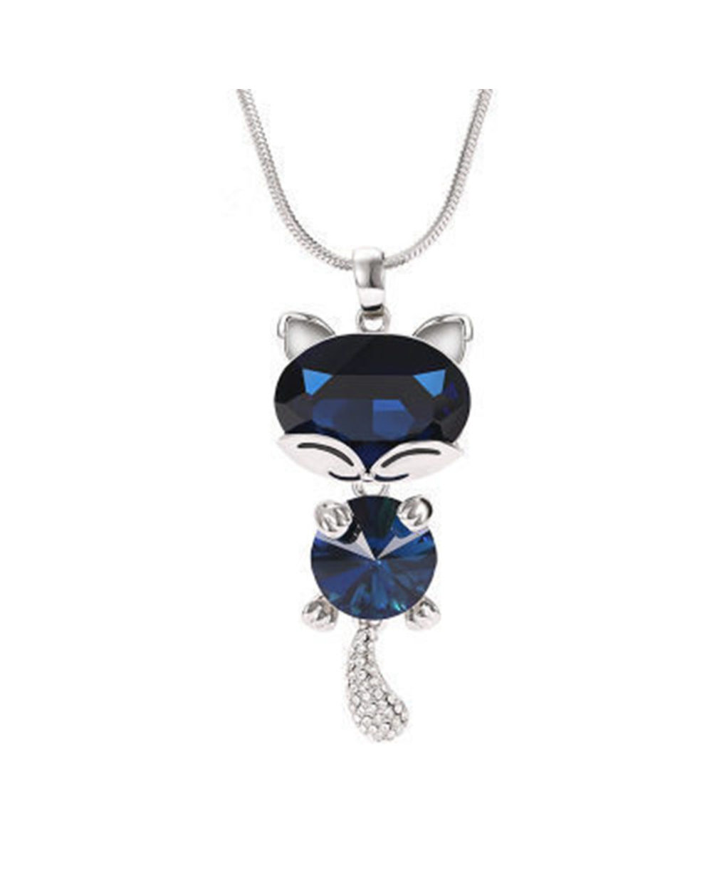 Mainecoon Cat Necklace Ladies Classic Long Chain Sweater Pendant Dress Accessories High Sense Luxury Charm Jewelry front-5