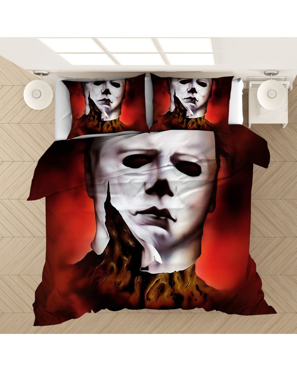 Horror Michael Myers 3D Printed Bedding Set Duvet Covers Pillowcases Comforter Bedding Set Bedclothes Bed Linen front-4