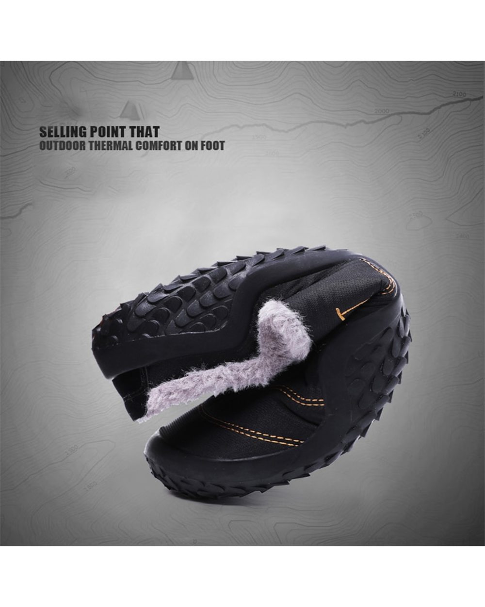 JACKSHIBO 2021 New Winter Slippers for Men Warm Indoor Shoes Short front-5
