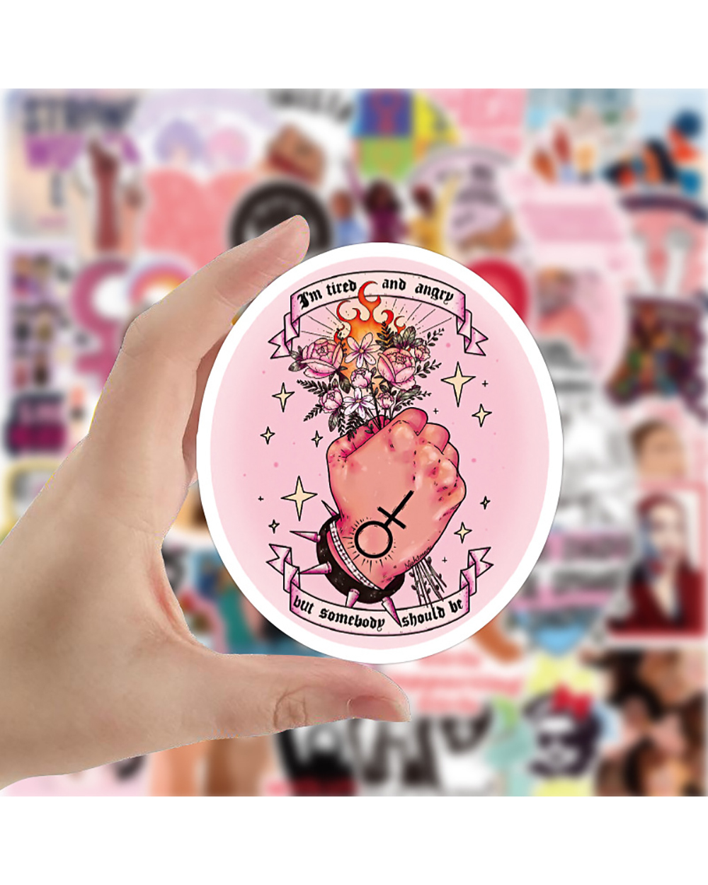 10/30/50PCS Cool Feminist Supporting Women Cartoon Graffiti Stickers Fridge Guitar Laptop Motorcycle Travel Waterproof front-3