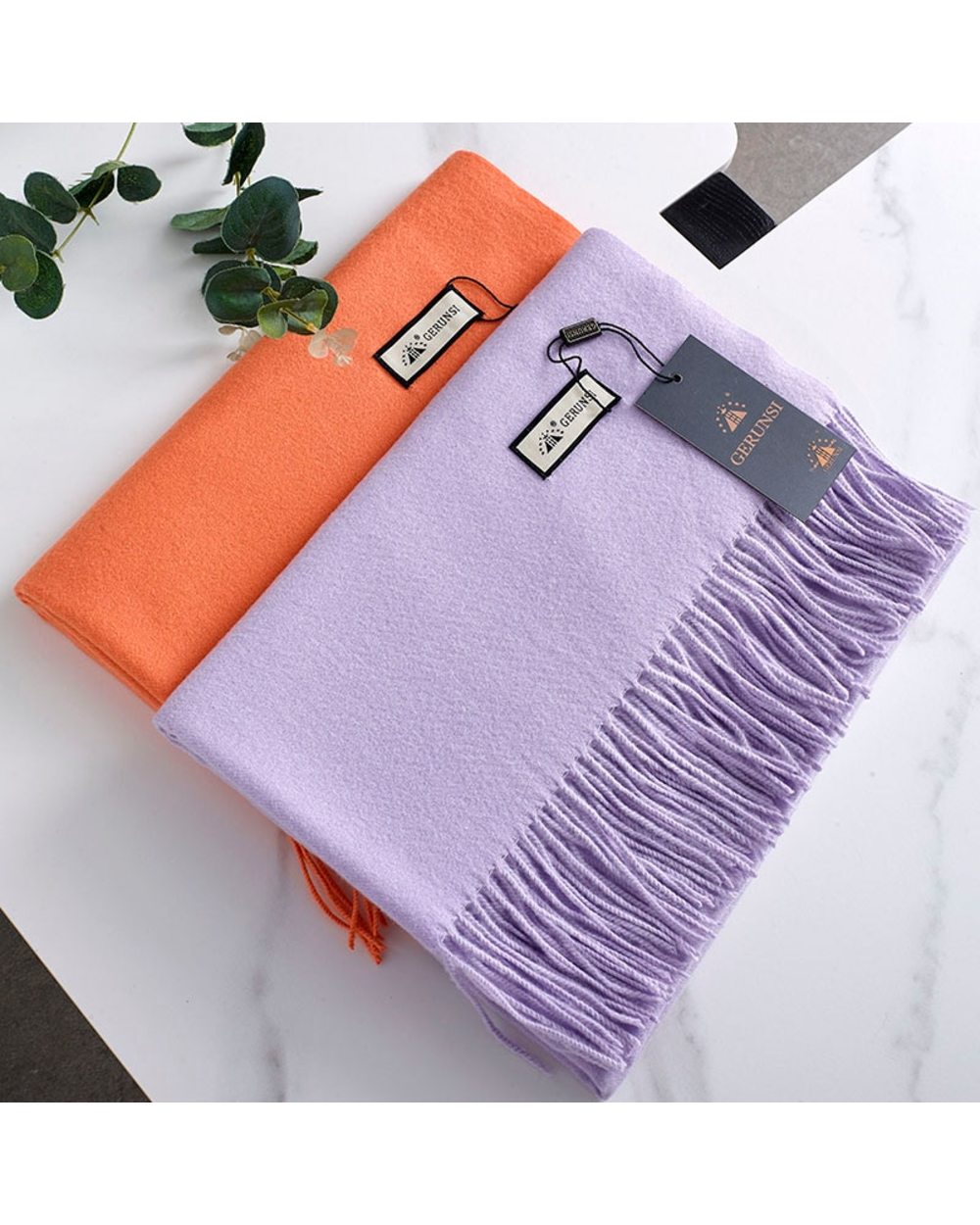 Visrover New 32 Colors Woman Winter Scarf Fashion Female Shawls Cashmere Handfeeling Winter Wraps Solid Color Winter Hi front-4