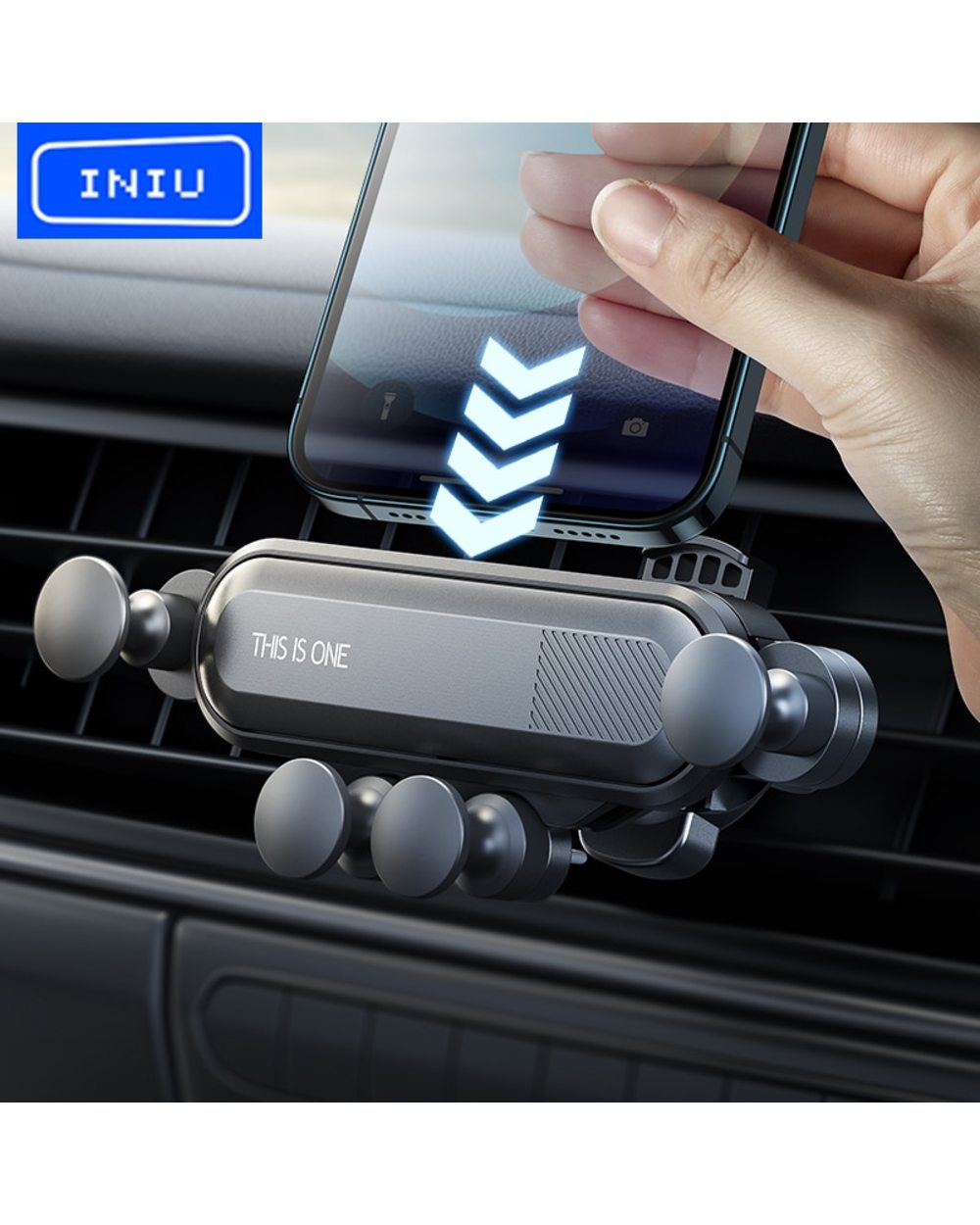 Gravity Car Phone Holder Mobile Stand Smartphone GPS Support Mount For iPhone 13 12 11 Pro 8 Samsung Huawei Xiaomi Redmi front-0