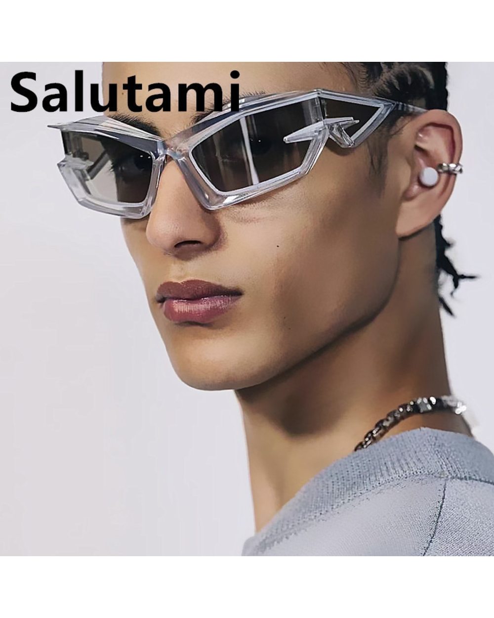 Unique Special-Shaped Y2k Sunglasses For Men New Fashion Brand Irregular Pilot Driving Sun Glasses Women Square Hip Hop front-3