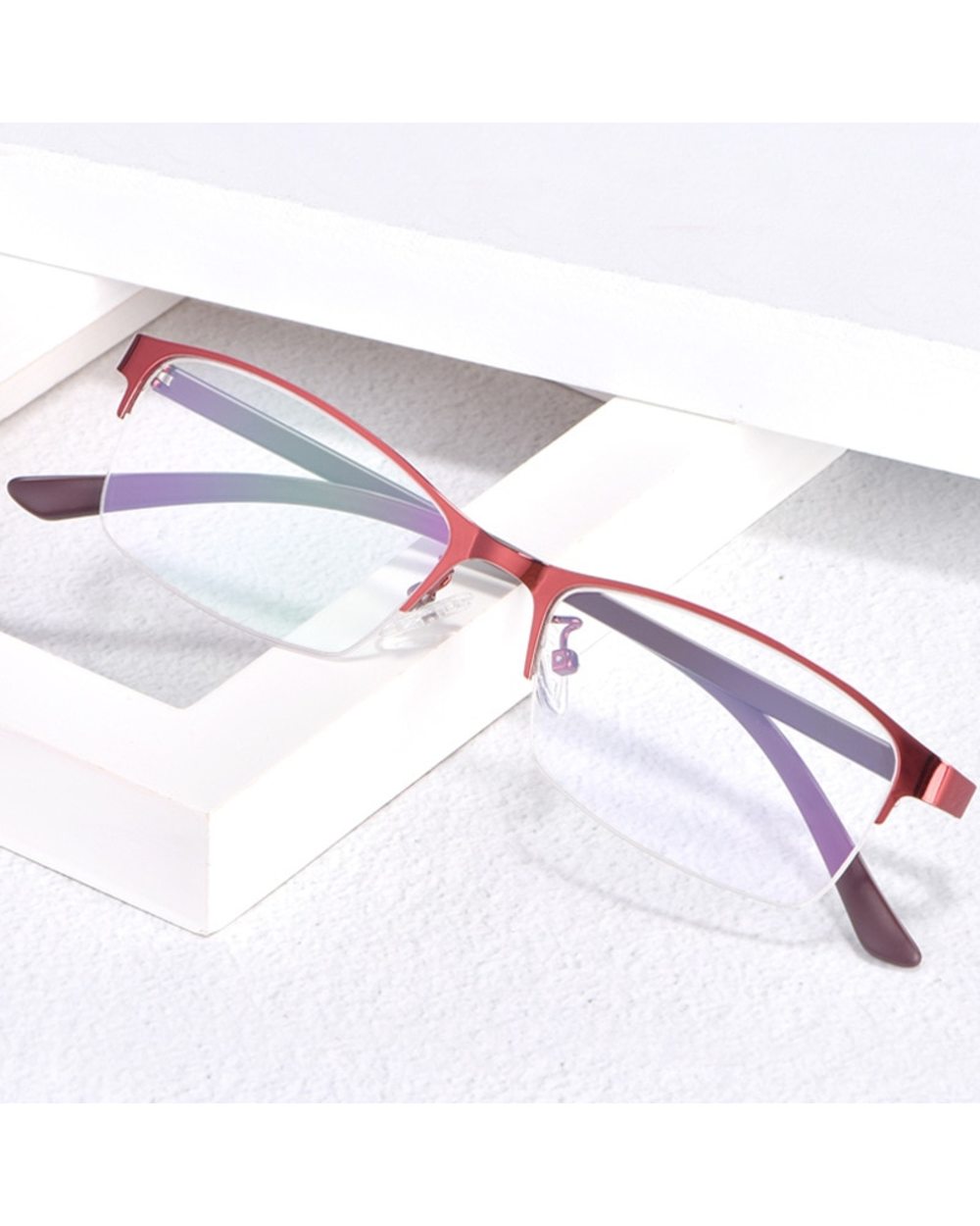 Women Myopia Glasses Ladies Half Frame Anti-Blue Light Prescription Glasses Men Finished Eyewear -1.0 To -4.0 Gafas front-3