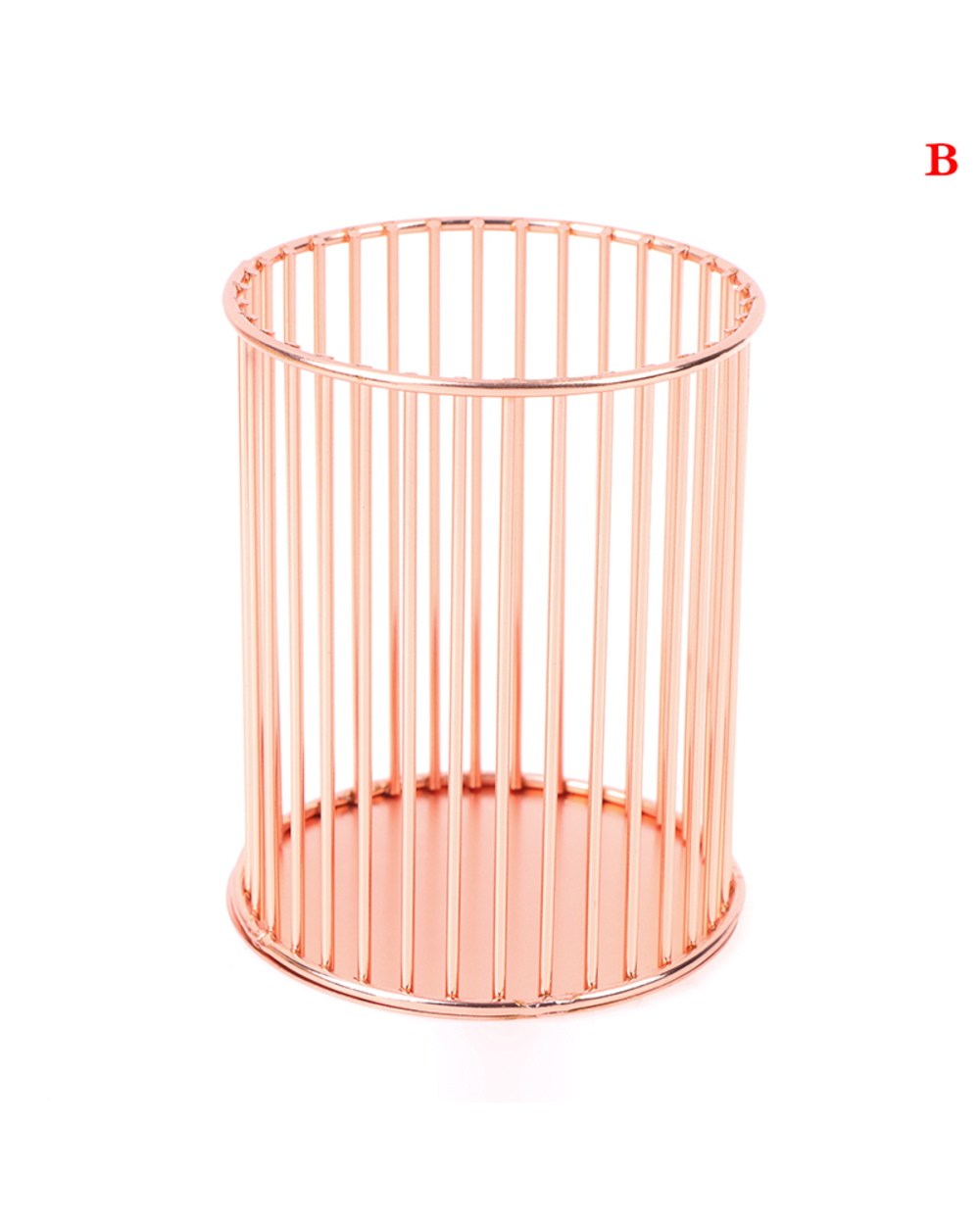 Desktop Pen Holder Rose Gold Box Desk Pen Pencil Organizer Home Decor Makeup Storage Office School Storage Case front-5