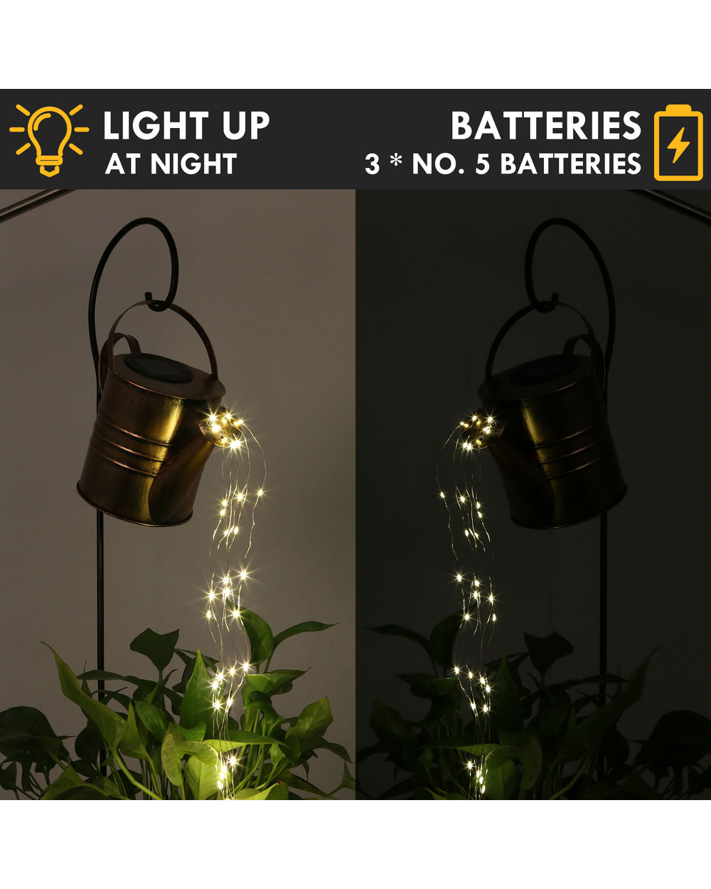 Star Type Shower Garden Art Light Decoration Outdoor Lawn Lamp Watering Can Sprinkles Fairy Light Ornaments Lawn Lamps front-2