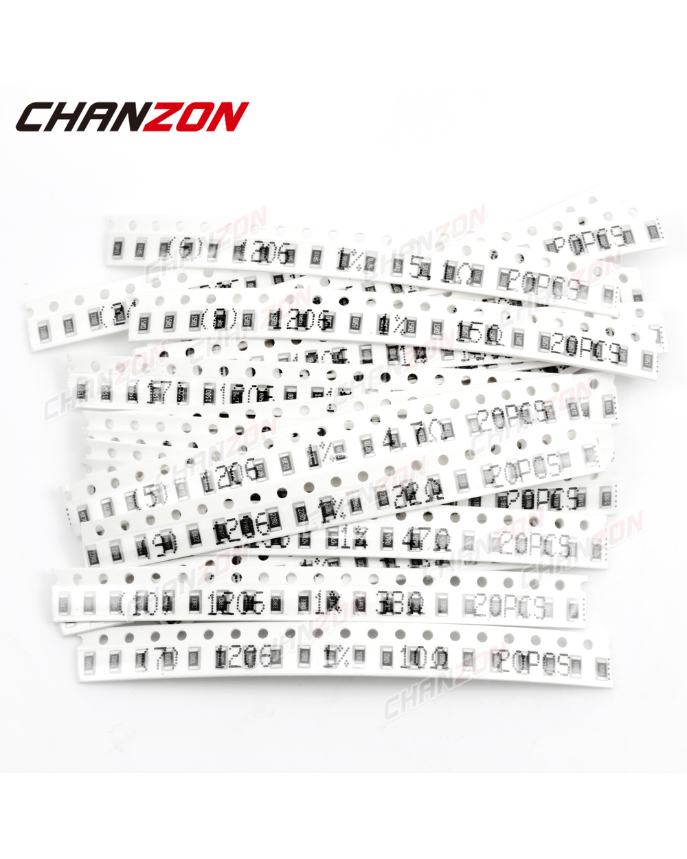 1200 Pcs Smd 1206 Resistors Assorted Set (60 Values X 20Pcs) 0Ohm - 10M Ohm 1/4W Watt 1% High Precision Film Chip Resis front-3