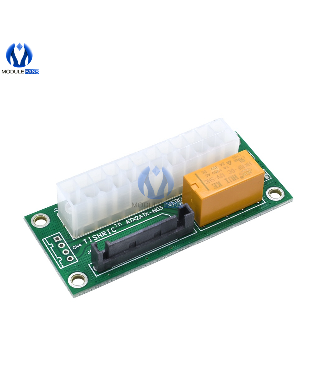 Atx To Sata Molex 24Pin 24P Power Supply Connector Adapter Triple Relay Add2psu Sync Synchronous Starter Extender Cable front-0