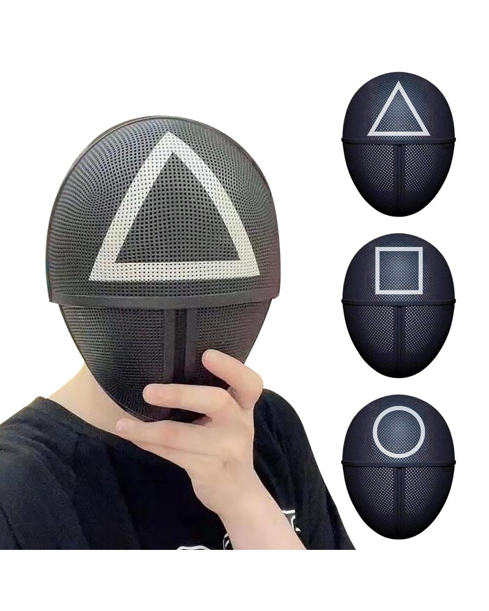 Tv Squid Game Cosplay Mask- Square Circle Triangle Halloween Masks front-5