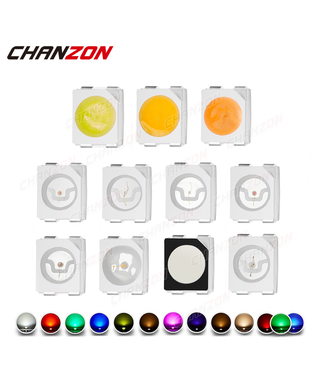 100Pcs 3528 Smd Led Diode Chip Warm White Red Green Blue Yellow Orange Uv Purple Pink Rgb Plcc2 Plcc-4 Lamp Light Beads front-0