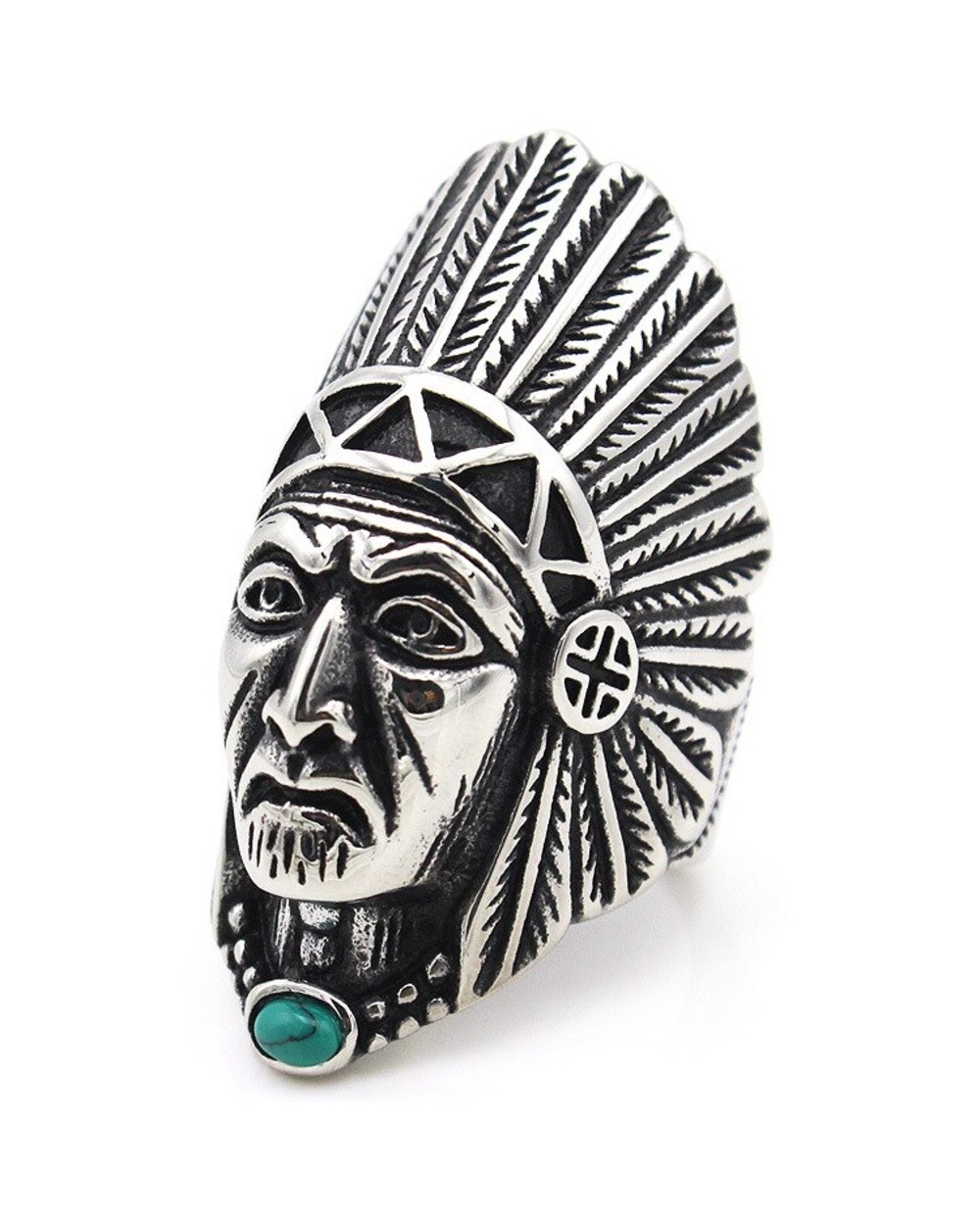 Indian Tribe Chief Finger Rings for Women front-3