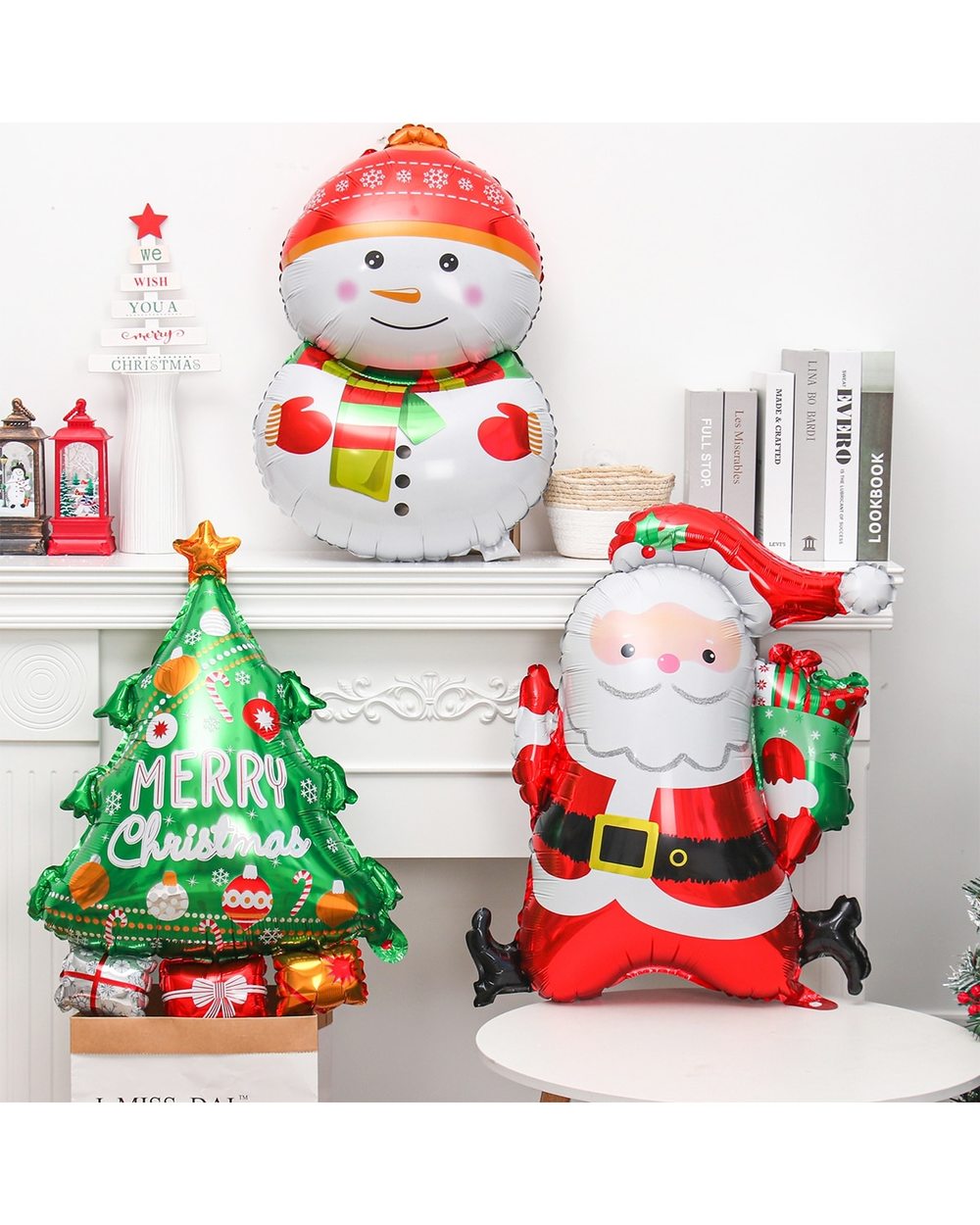 Merry Christmas Foil Balloons Santa Claus Balloon Snowman 2022 Christmas Tree Baloon Christmas Party Decor Home 2022 front-2