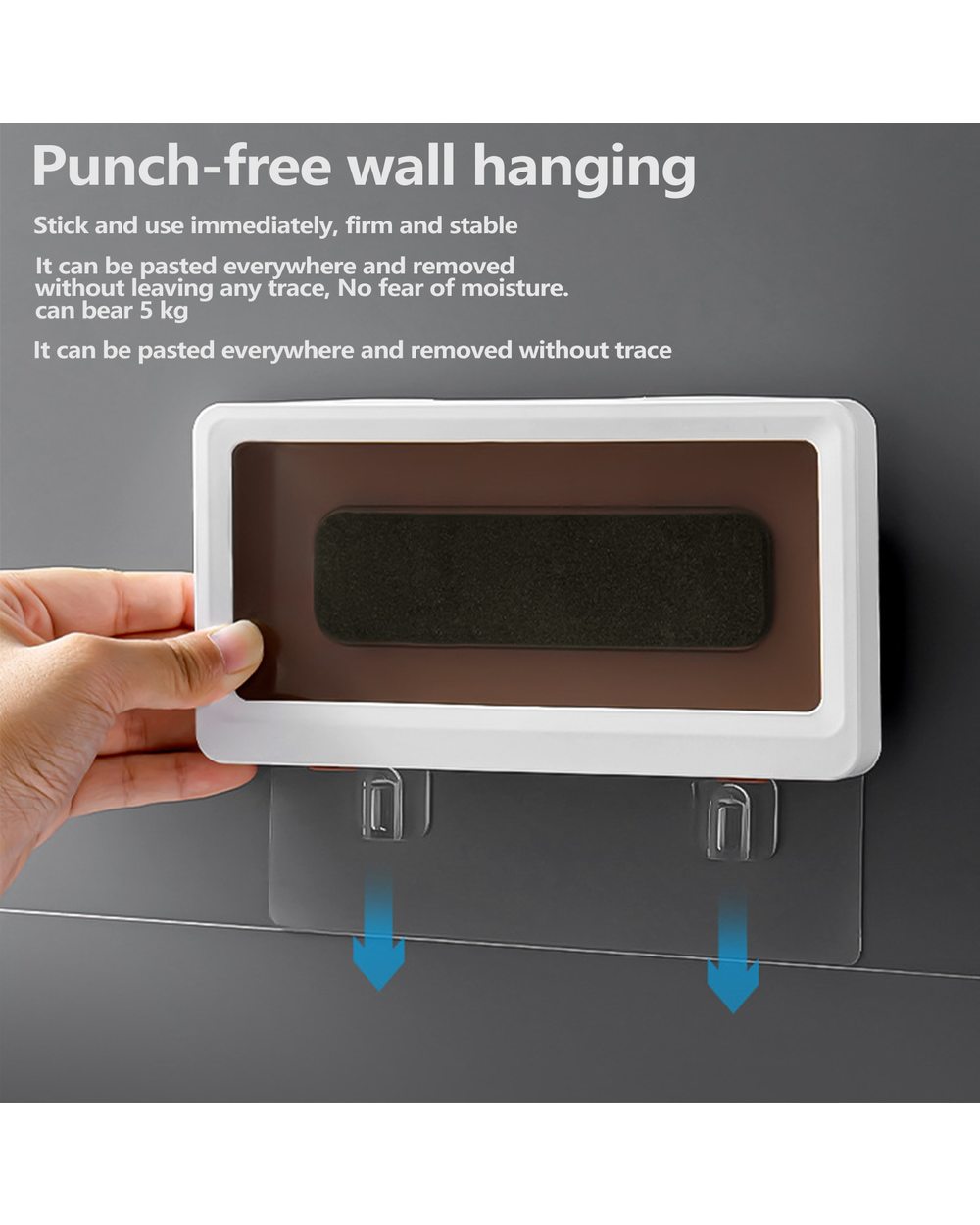 Bathroom Toilet Mobile Phone Holder Box- 6 Inch Phone Storage Case Waterproof front-3